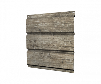 Софит металлический Классик Grand Line центральная перфорация 0,45 Print Elite с пленкой Nordic Wood TwinColor