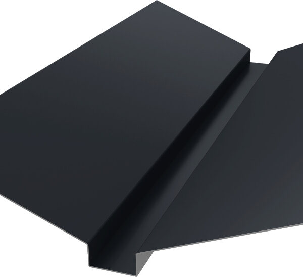 Планка ендовы верхней 115х30х115 Grand Line 0,45 Drap ТХ RAL 7024 мокрый асфальт (3м)