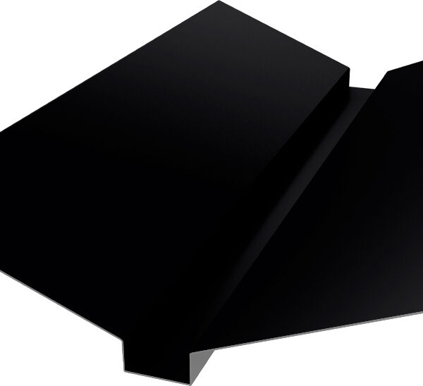 Планка ендовы верхней 115х30х115 Grand Line 0,45 Drap ТХ RAL 9005 черный (2м)