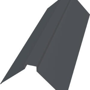 Планка конька плоского 115х30х115 Grand Line 0,45 Drap ТХ RAL 7024 мокрый асфальт (2м)