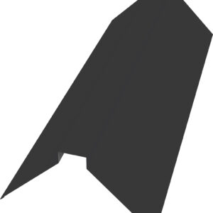 Планка конька плоского 115х30х115 Grand Line 0,45 Drap ТХ RAL 9005 черный (3м)