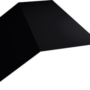 Планка конька плоского 190х190 Grand Line 0,45 ПЭ с пленкой RAL 9005 черный (2м)