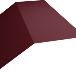 Планка конька плоского 190х190 Grand Line 0,5 ПЭ с пленкой RAL 3005 красное вино (2м)