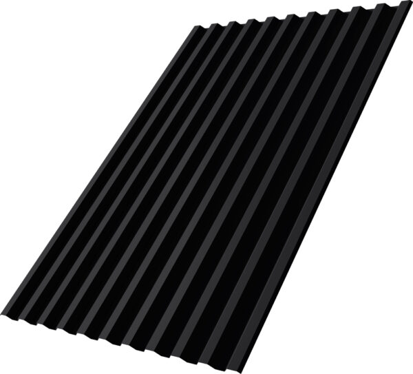 Профнастил С21R Grand Line 0,5 Drap ТХ с пленкой RAL 9005 черный