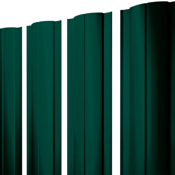 Штакетник Круглый с прямым резом Grand Line 0,45 Drap ТХ RAL 6005 зеленый мох