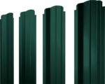 Штакетник П-образный B фигурный Grand Line 0,45 Drap ТХ RAL 6005 зеленый мох