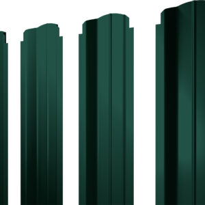 Штакетник П-образный B фигурный Grand Line 0,45 ПЭ RAL 6005 зеленый мох