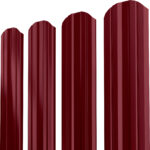 Штакетник Твин XL фигурный Grand Line 0,45 Drap ТХ RAL 3005 красное вино